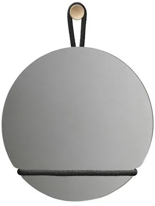 Design House Stockholm Lasso Spejl Rundt Klar/Sort